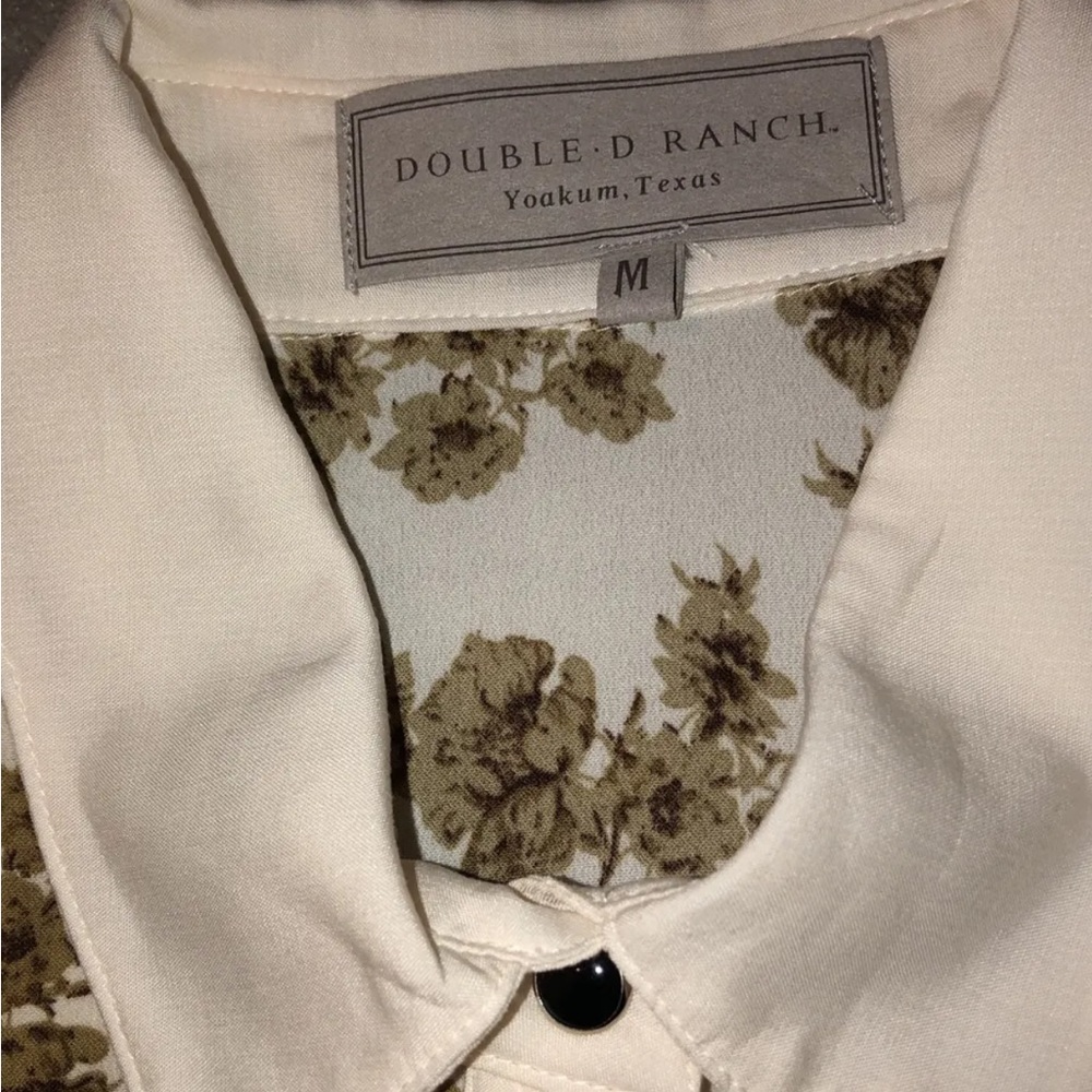 NWOT Double D Ranch Floral blouse 5th Ave Top Sz M. - Picture 9 of 14